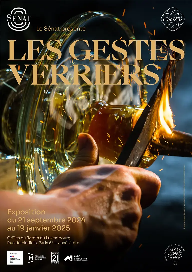 Affiche de l'exposition "Les gestes verriers"